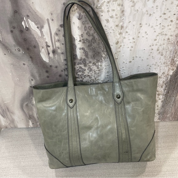 💚🩶Frye Melissa Shopper Bag Tote Carryall Shoulder Bag -FERN- $358 - Picture 2 of 15